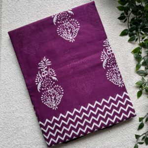 Wine Grace MulMul Cotton Saree | BlushSarees.in |