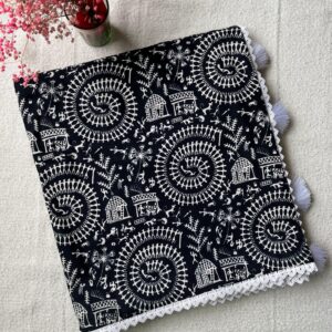 Warli Weave Cotton Saree with Tassels | BlushSarees.in |