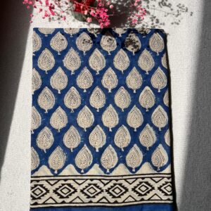 NeelPatra Handblock printed Mulmul Cotton Saree |BlushSarees.in|