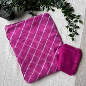 Blush Pink Chiffon Georgette Leheriya Saree | BlushSarees.in |