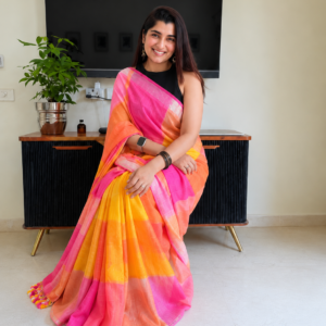 Sunshine Linen Cotton Saree | BlushSarees.in |