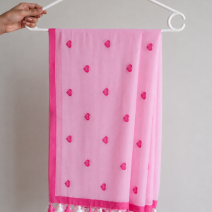 Pink Pyaar Khadi Cotton Saree | BlushSarees.in |