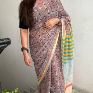 Kamla Bai wali Linen Cotton Saree | BlushSarees.in |