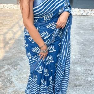 Neel Kamal Linen Cotton Saree | BlushSarees.in |
